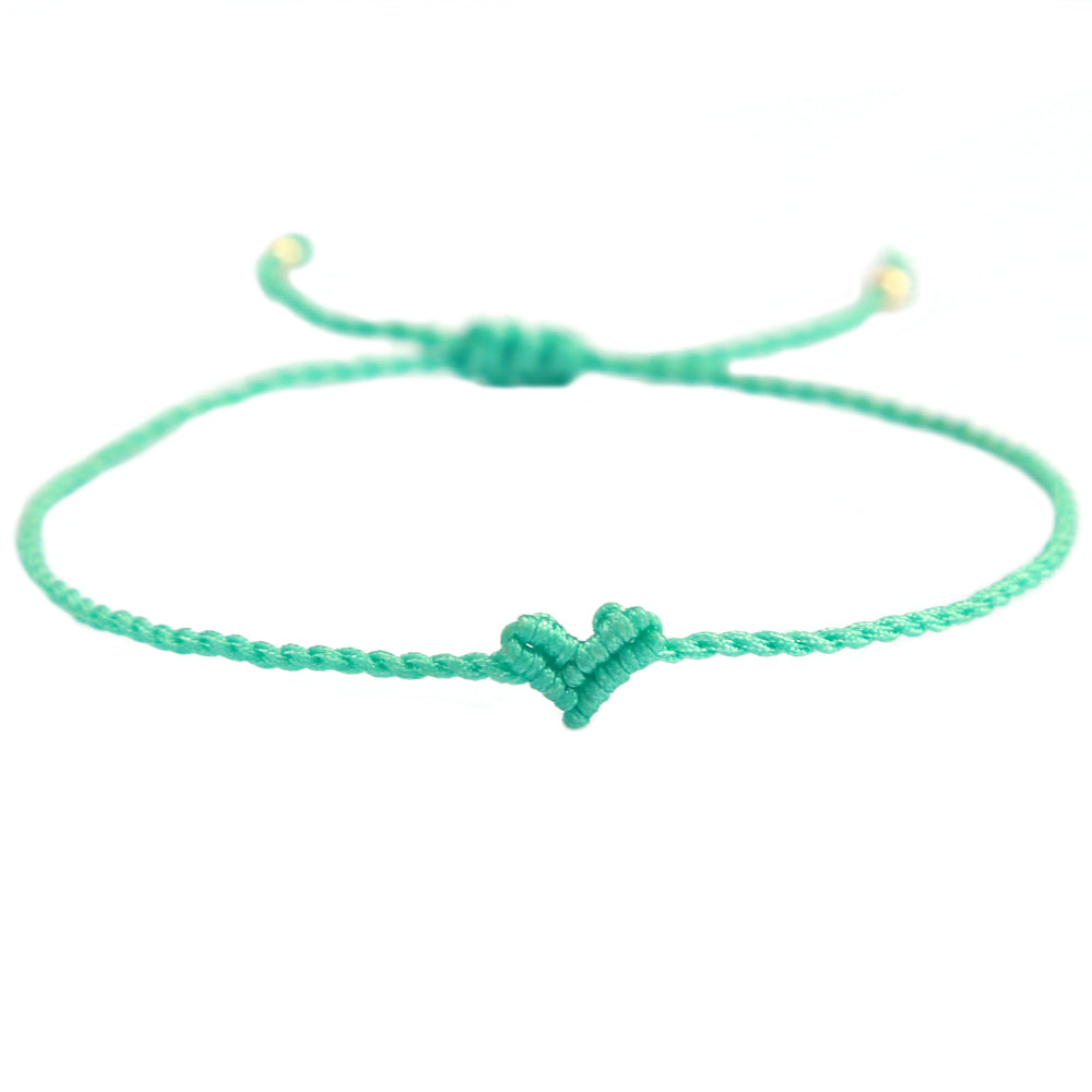 Anklet love Ibiza heart turquoise