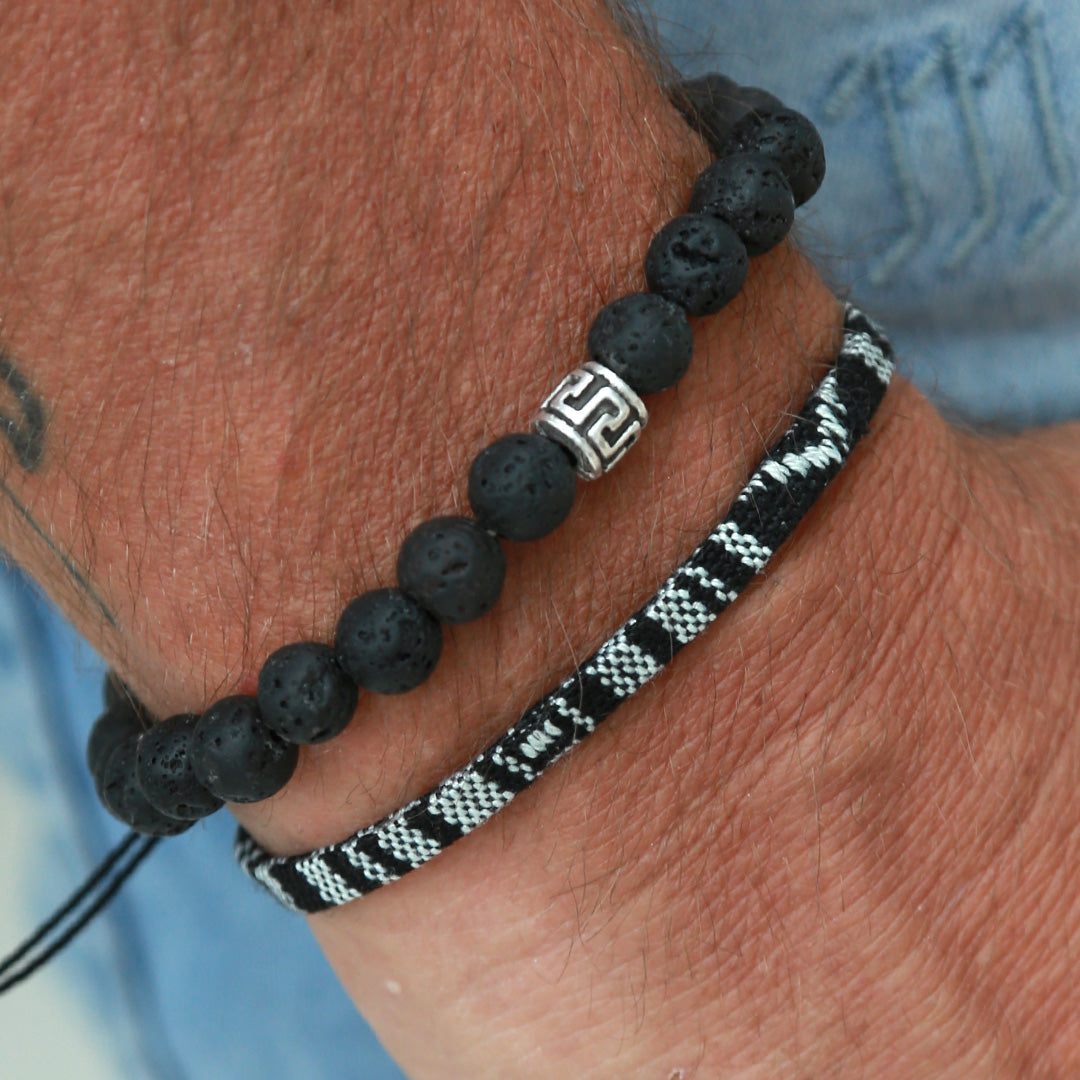 Bracelet black lava pour homme