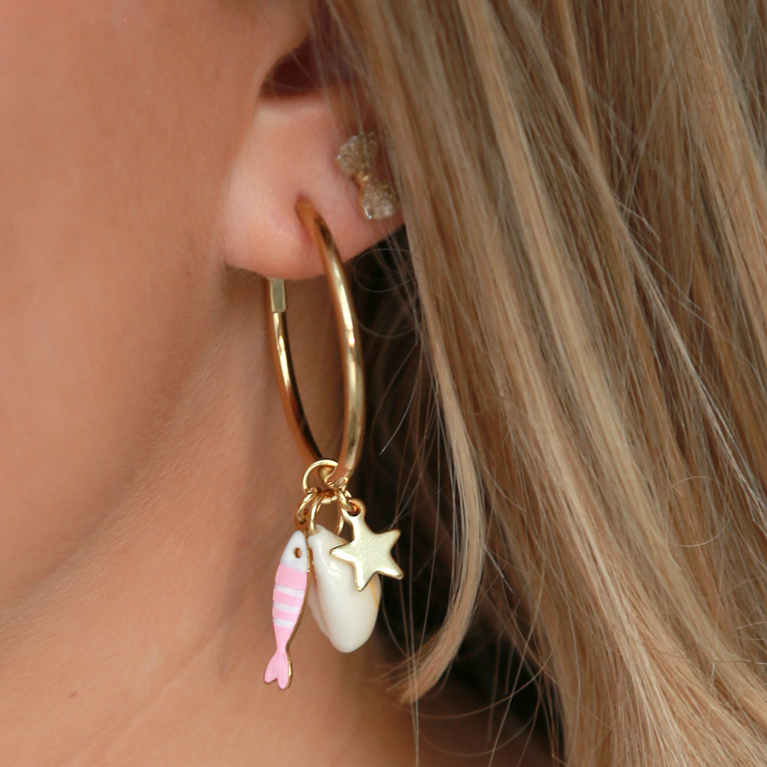 Earrings peche light pink