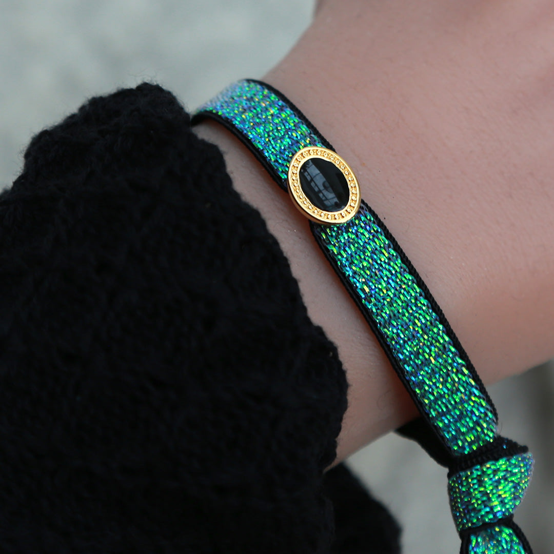 Bracelet brillant vert