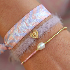 Armband miyuki parel roze