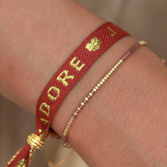 Geweven armband j'adore