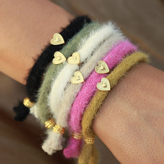 Armband fluffy zwart