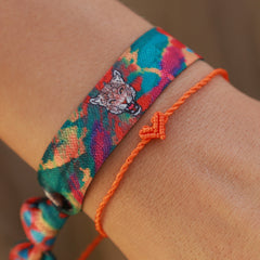 Love Ibiza heart armband orange