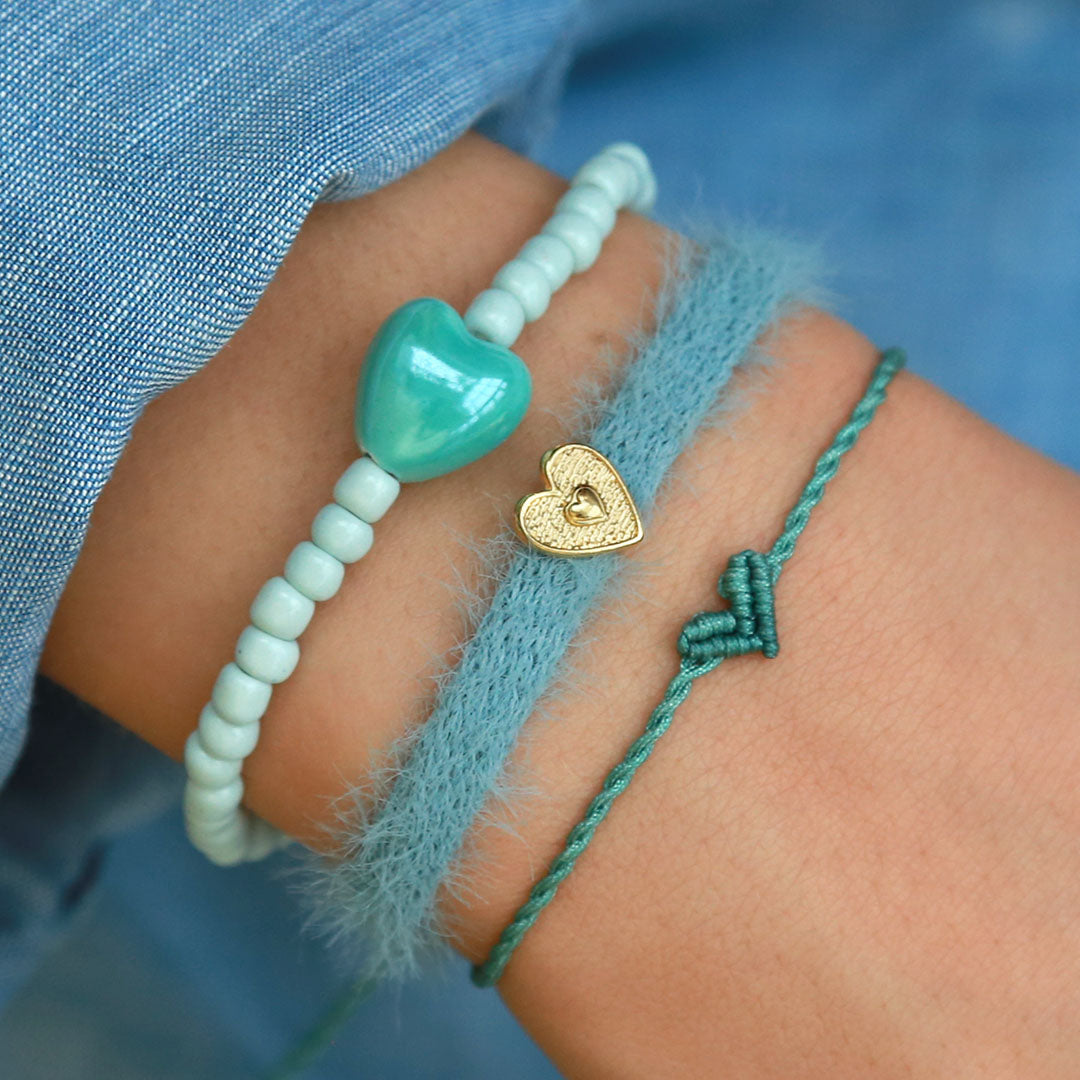 Bracelet moelleux bleu