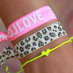 Love Ibiza heart bracelet neon yellow