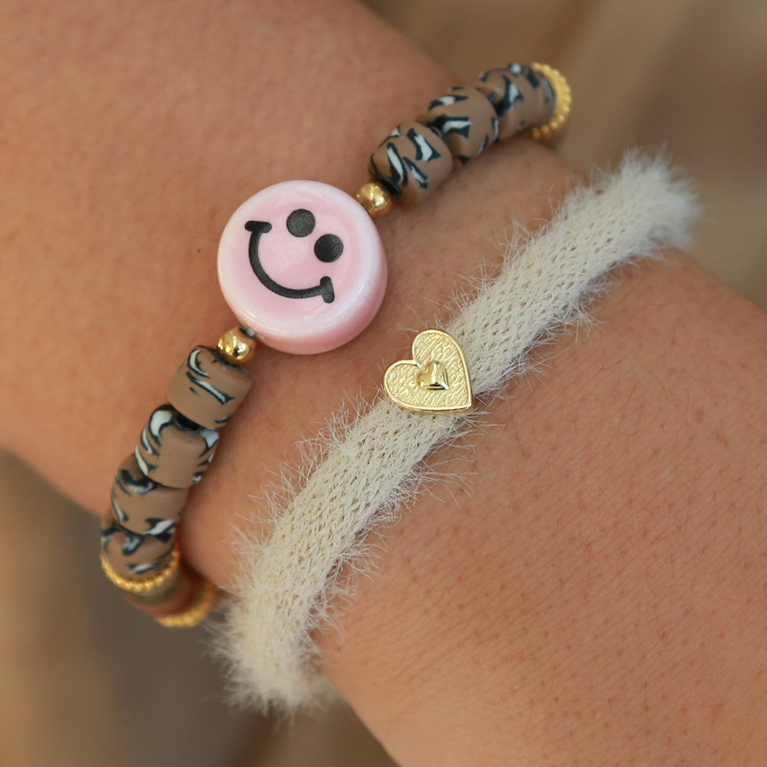 Armband fluffy beige