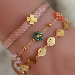 Gold bracelet smiley