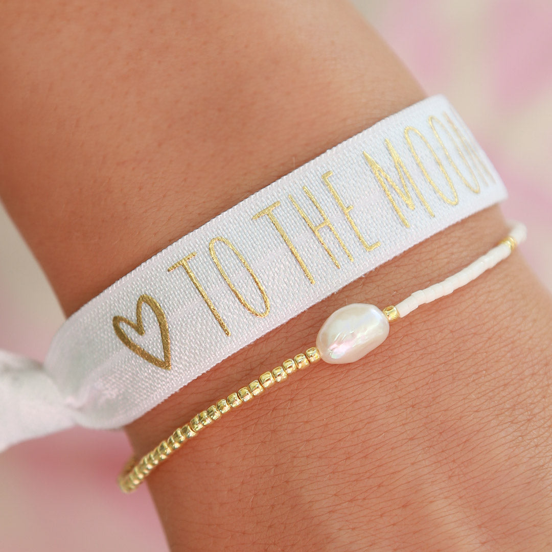 Bracelet miyuki pearl white