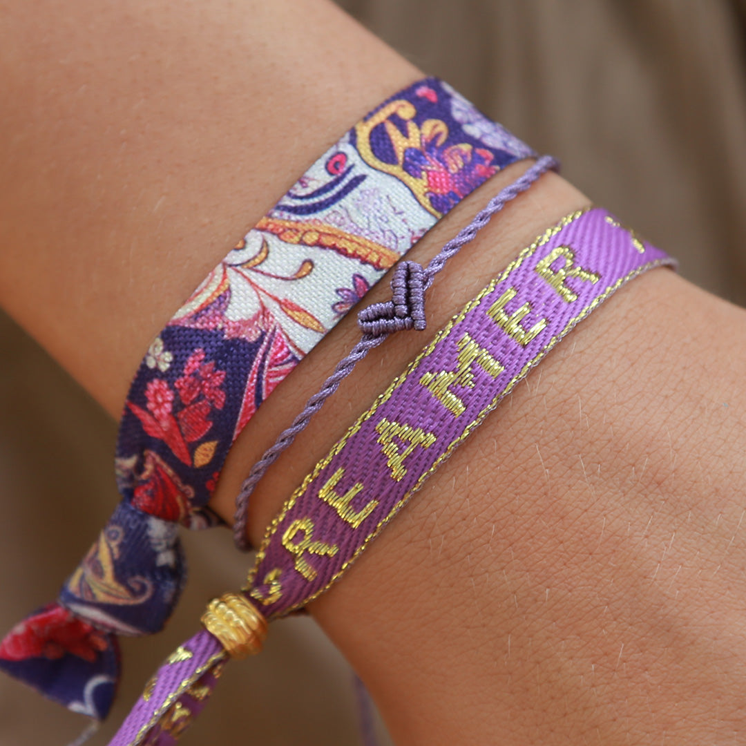 lot de bracelets rêveur violet