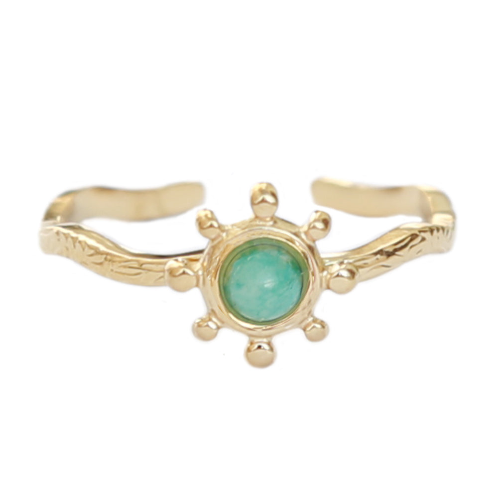 Gouden ring sunshine groen