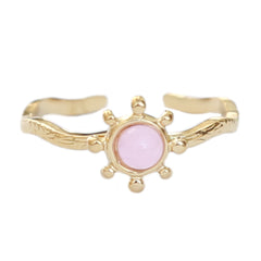 Bague dorée rose soleil