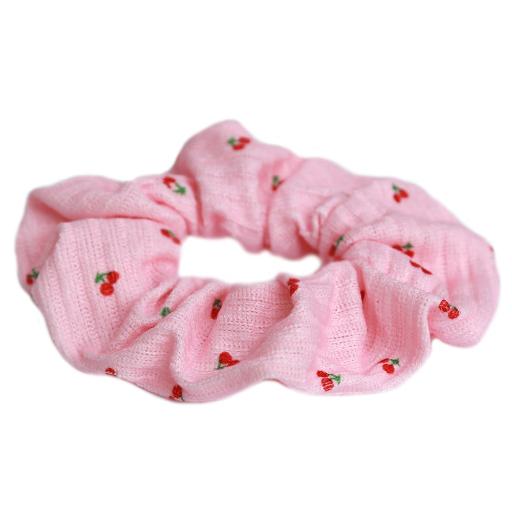 Scrunchie kers roze