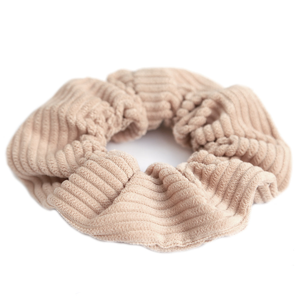 Scrunchie beige Rippe