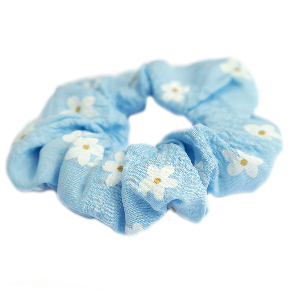 Scrunchie daisy blue