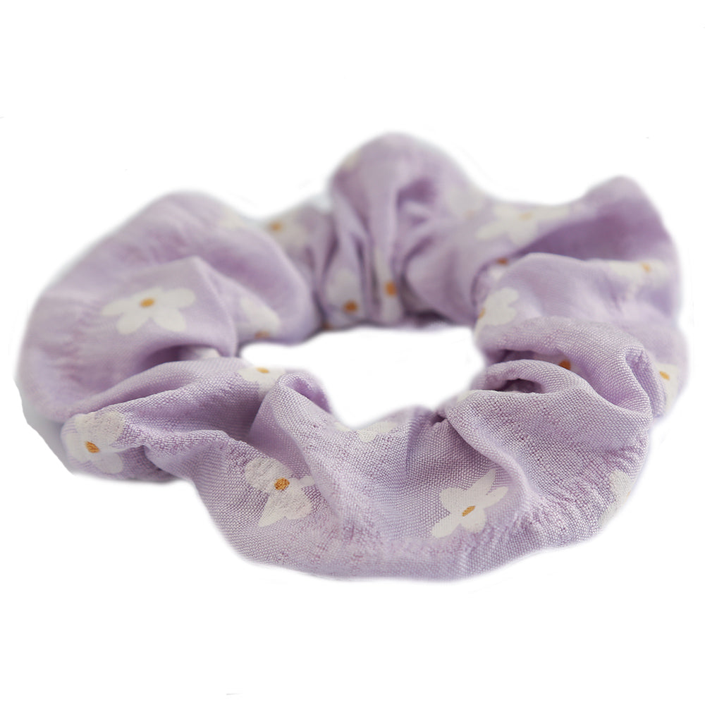 Scrunchie Gänseblümchen lila