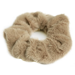 Scrunchie fluffy taupe