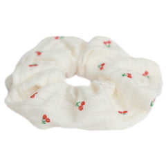 Scrunchie kers creme