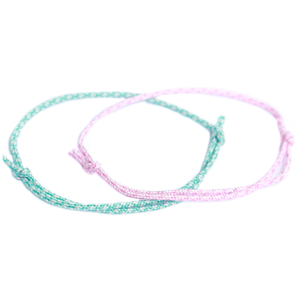 Armbanden set surf pink turquoise