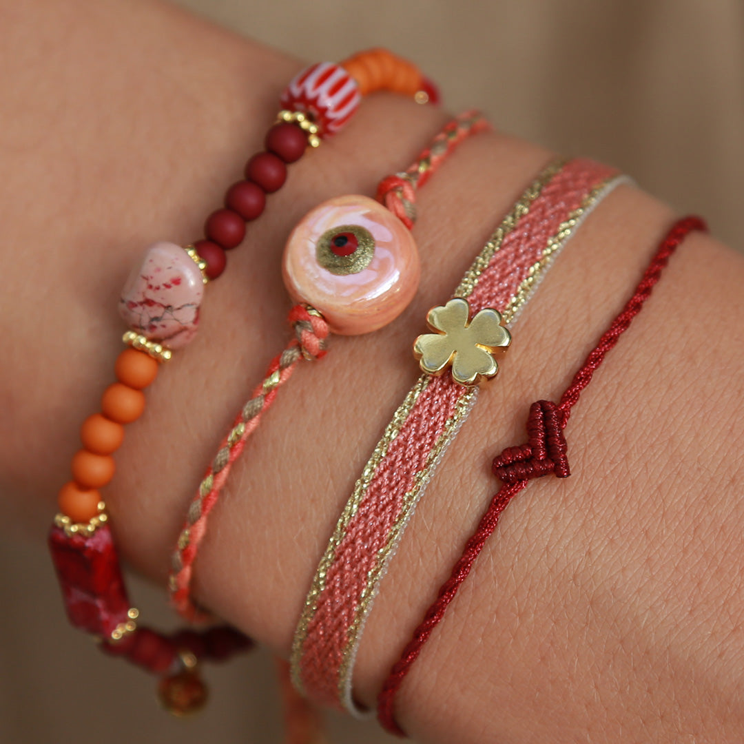 Set armbanden rood/oranje