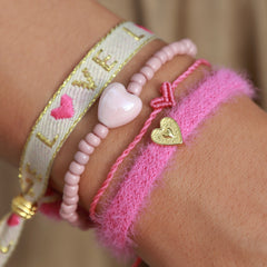 Set armbanden roze