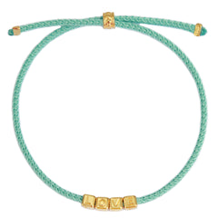 Le bracelet love or turquoise