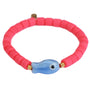 Bracelet colorful fish olive peach