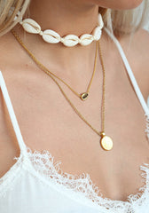 Ketting shell beach creme