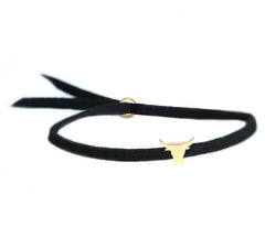 Buffalo armband schwarz gold