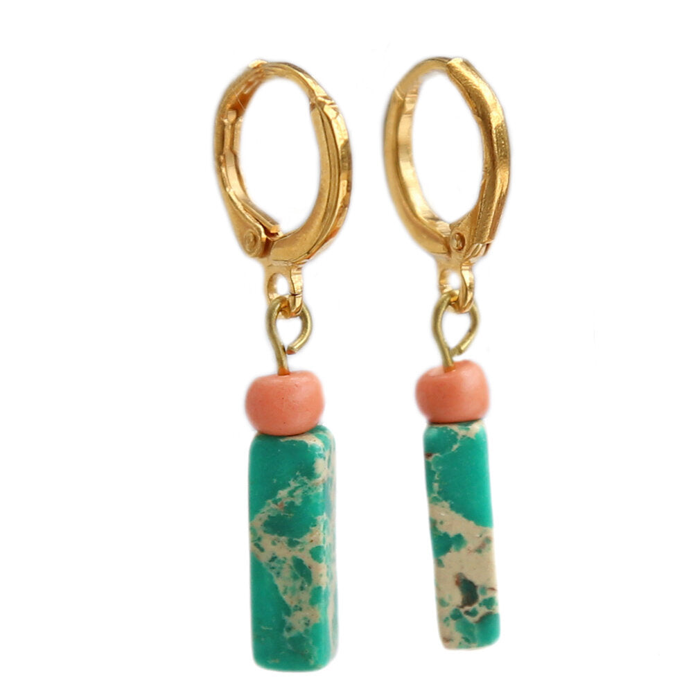 Earrings marble azur