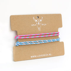 Bracelet set surf culture blue