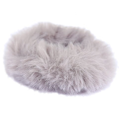 Scrunchie faux fur grey