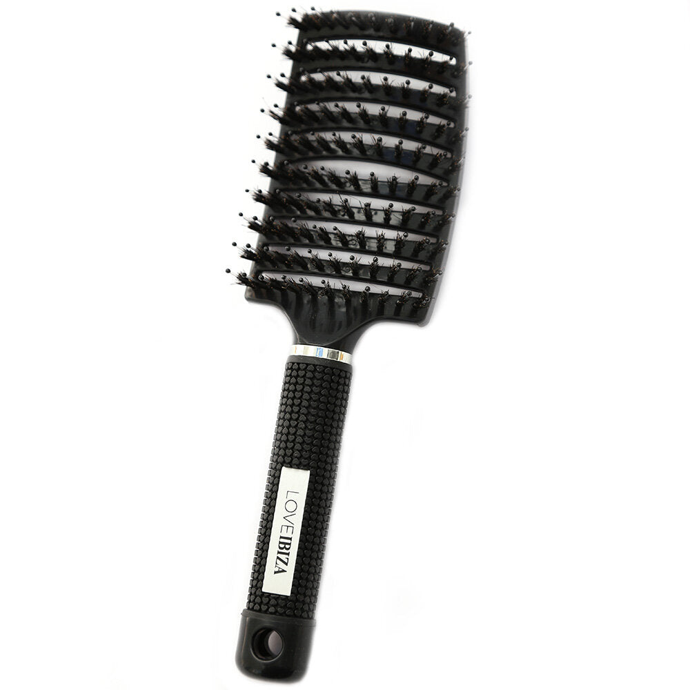 Anti-tangle hairbrush black