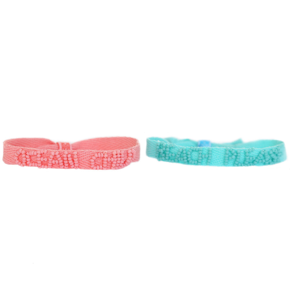 Ocean child & beach please lot de 2 bracelets