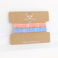 Moon and back & love love set van 2 armbandjes