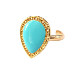 Bague versailles turquoise or