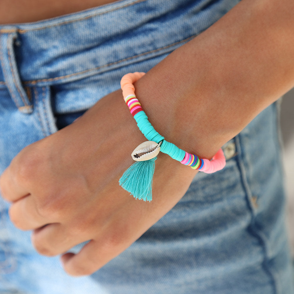 Armband summer shell azur