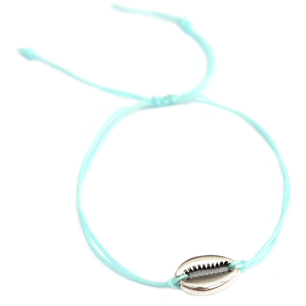 Armband blue silver shell