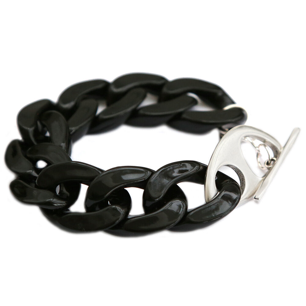 Bracelet chain black silver