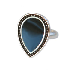 Bague versailles noir argent