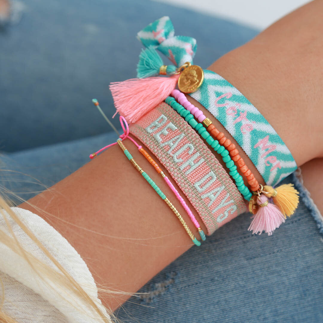 Woven bracelet beach days