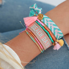 Woven bracelet beach days