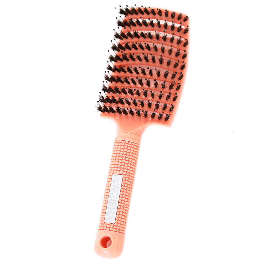 Brosse à cheveux anti-enchevêtrement pêche