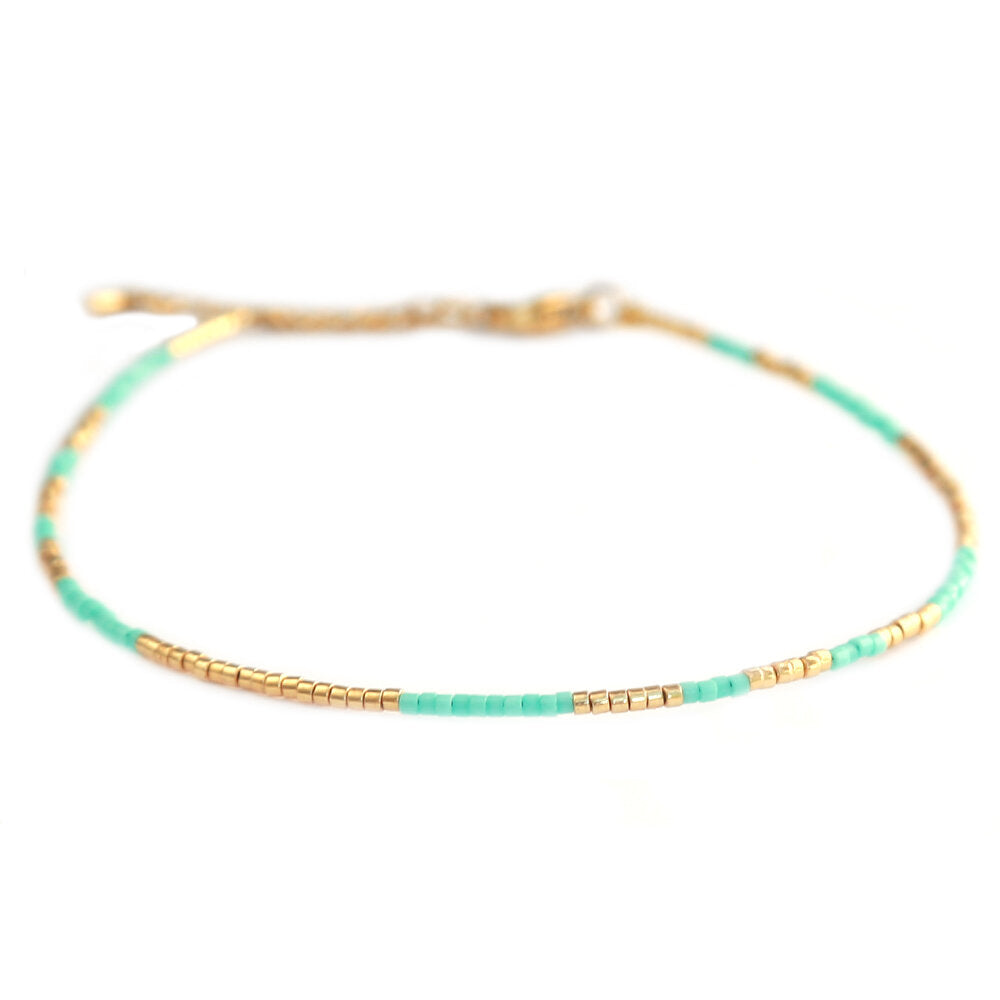 Anklet miyuki mint gold