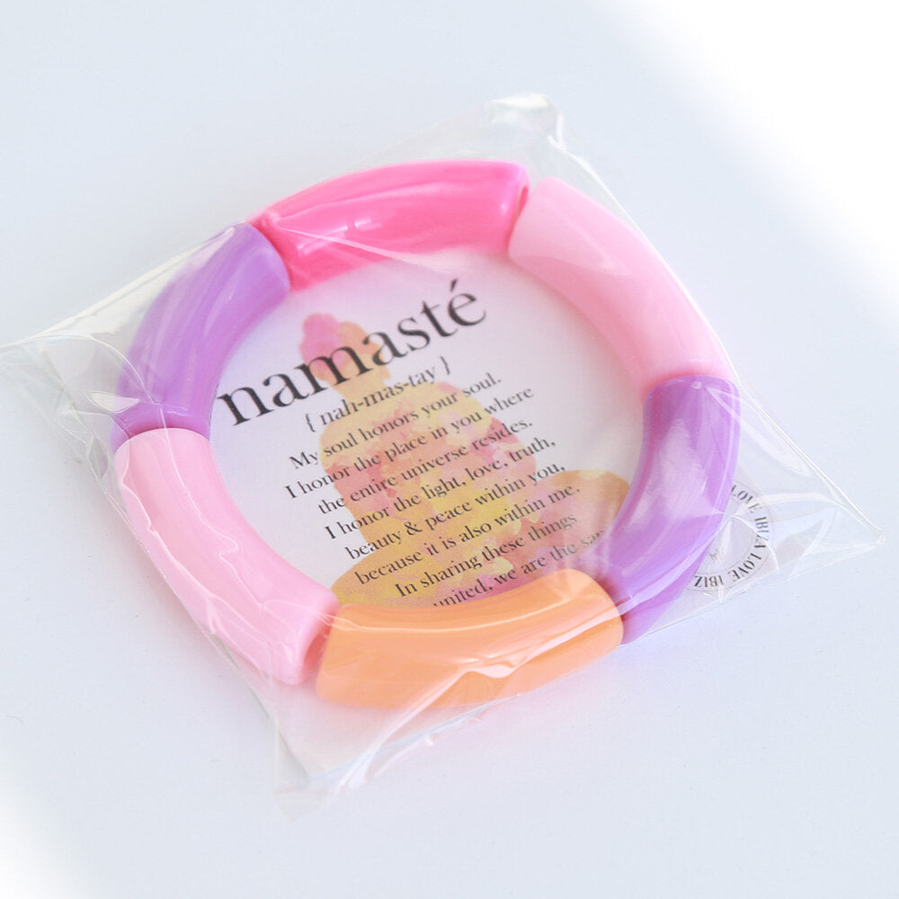 Bracelet penne purple pink orange