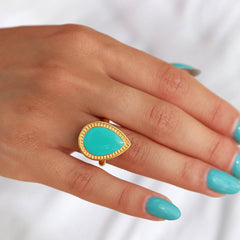 Ring versailles turquoise gold