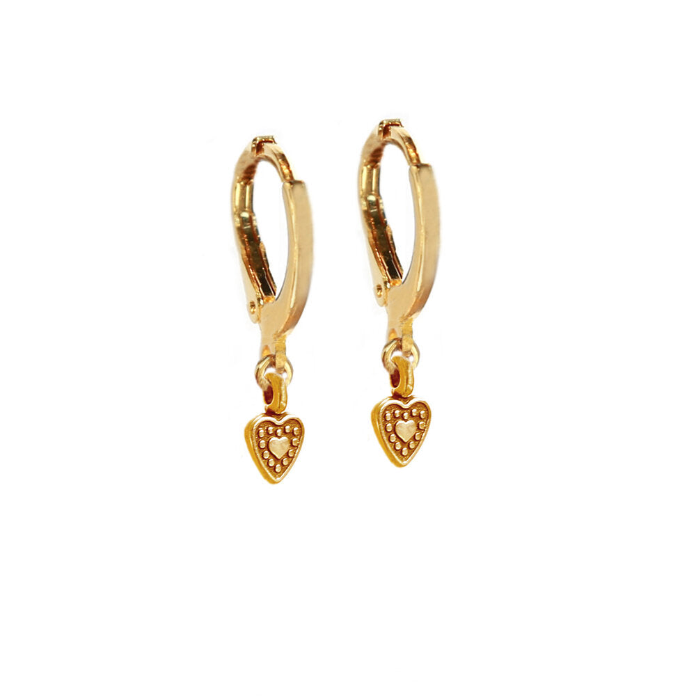 Earrings heart gold