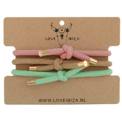 Bracelet set knots perfect pastel (set of 3 pcs.)