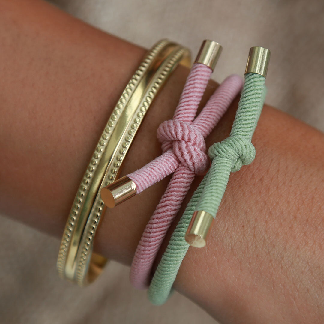 Bracelet set knots perfect pastel (set of 3 pcs.)