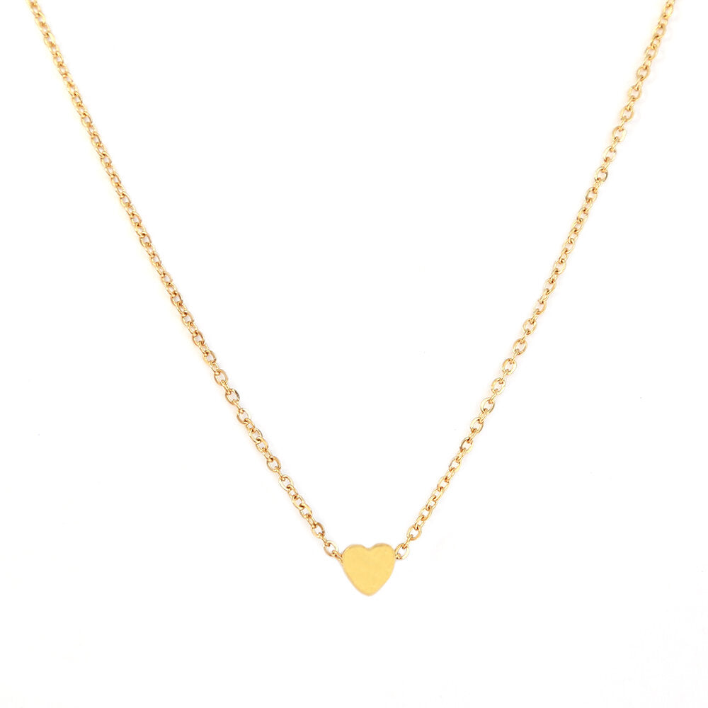 Gold necklace sweet heart